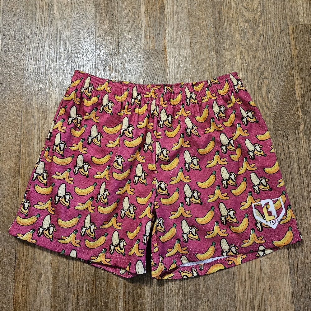 Baseball lifestyle 101 banana Print Pink Shorts